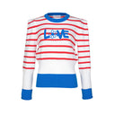 Kandini Striped Knit With Puff Sleeve