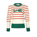 Kandini Striped Knit With Puff Sleeve