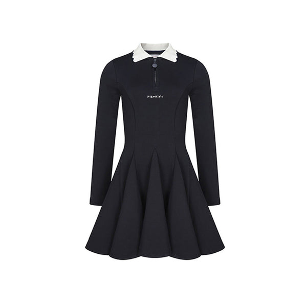 Kandini Zip-up Flared Dress