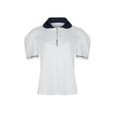 Kandini Women Color Round Polo shirts with Puff sleeve