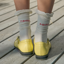 Kandini Women Colorblock Frill Crew Socks