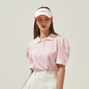 Kandini Women Colorblock Polo shirts with Puff sleeve
