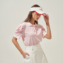 Kandini Women Colorblock Polo shirts with Puff sleeve