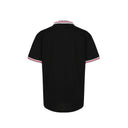 Kandini Women Jacquard Collar pique T-shirt (Black)
