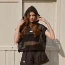 Kandini Women Mesh Hoodie Anorak