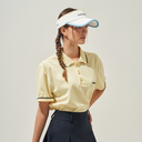 Kandini Pleated Collar Short Sleeve Polo (Unisex)