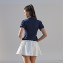 Kandini Women Side Shirring Cropped Polo