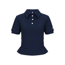 Kandini Women Side Shirring Cropped Polo