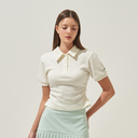 Kandini Women Side Shirring Cropped Polo