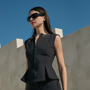 Kandini Women Slim Zip-up Vest