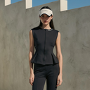 Kandini Women Slim Zip-up Vest