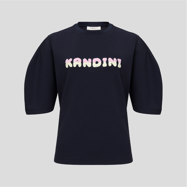 Kandini Women Fluffy Logo Puff Tee