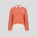 Kandini Women Ribbed Stripe Polo Top