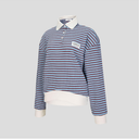 Kandini Women Ribbed Stripe Polo Top