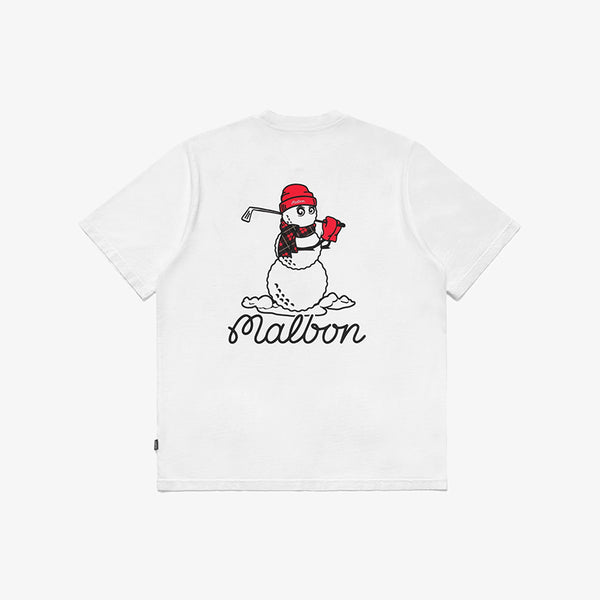 Malbon Golf 2024FW Men Snowman Buckets T-Shirt