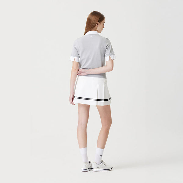 PXG KOREA WOMEN PERFORATION PLEATED SKIRT