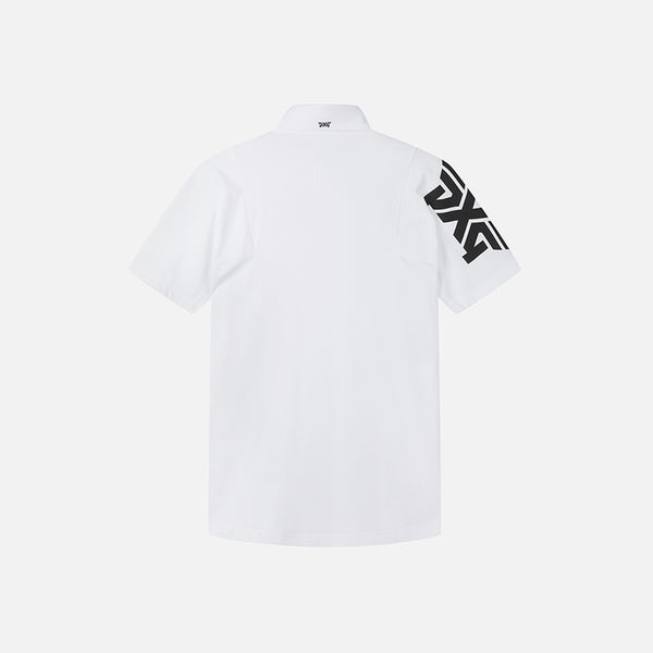 PXG KOREA MEN SUMMER LOOSE FIT BIG LOGO COLLAR SHORT SLEEVE T-SHIRT