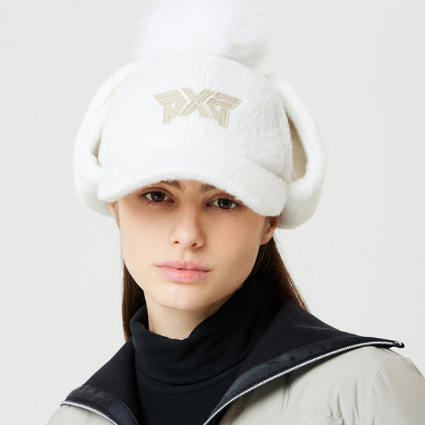 PXG KOREA 2024FW WOMEN FOX FUR BASIC CAP