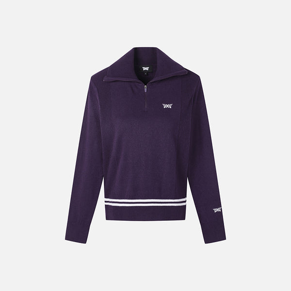 PXG KOREA 2024FW WOMEN HALF ZIP-UP SWEATER