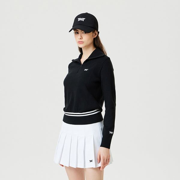 PXG KOREA 2024FW WOMEN HALF ZIP-UP SWEATER