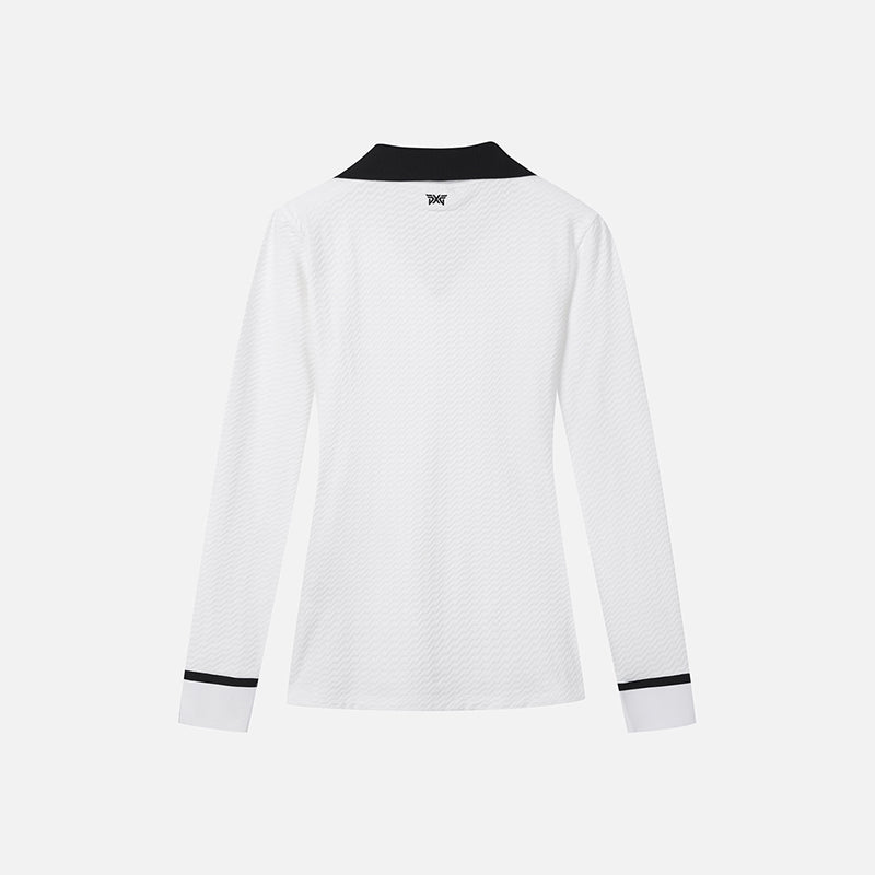 PXG KOREA 2024FW WOMEN KNIT COLLAR HALF ZIP-UP T-SHIRTS – GreenTee