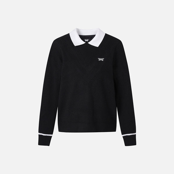PXG KOREA 2024FW WOMEN WINTER WINDPROOF COLLAR SWEATER 2