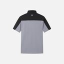 PXG KOREA MEN SUMMER COLOR BLOCKED COLLAR SHORT SLEEVE T-SHIRT