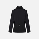 PXG KOREA WOMEN KNIT HYBRID COLLAR LONG SHIRT