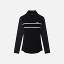 PXG KOREA WOMEN KNIT HYBRID COLLAR LONG SHIRT
