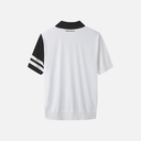PXG KOREA MEN COLOR BLOCKED KNIT HYBRID COLLAR SHORT-SLEEVE