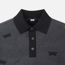 PXG KOREA Men Pattern Collared Short Sleeve Sweater