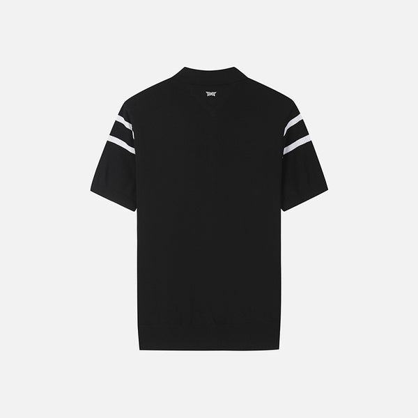 PXG KOREA MEN SUMMER LINE POINT COLLARED SHORT SLEEVE KNIT