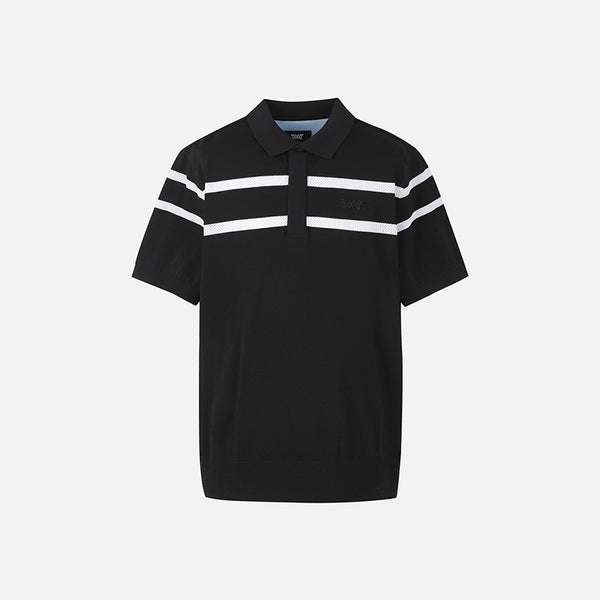 PXG KOREA MEN SUMMER LINE POINT COLLARED SHORT SLEEVE KNIT