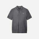 PXG KOREA Men Two Tone Collared Short Sleeve Sweater