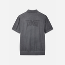 PXG KOREA Men Two Tone Collared Short Sleeve Sweater