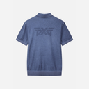 PXG KOREA Men Two Tone Collared Short Sleeve Sweater