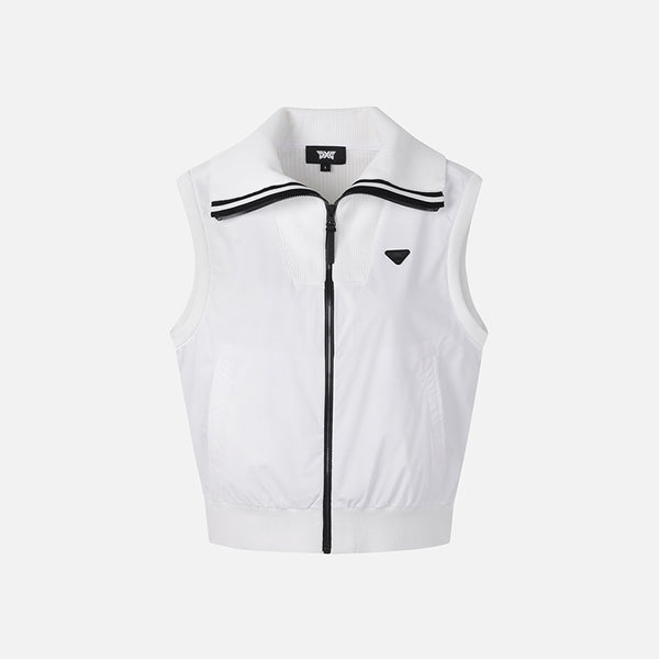 PXG KOREA WOMEN SUMMER FULL ZIP-UP KNIT VEST