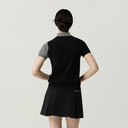 PXG KOREA Women Short Sleeve Collared Sweater