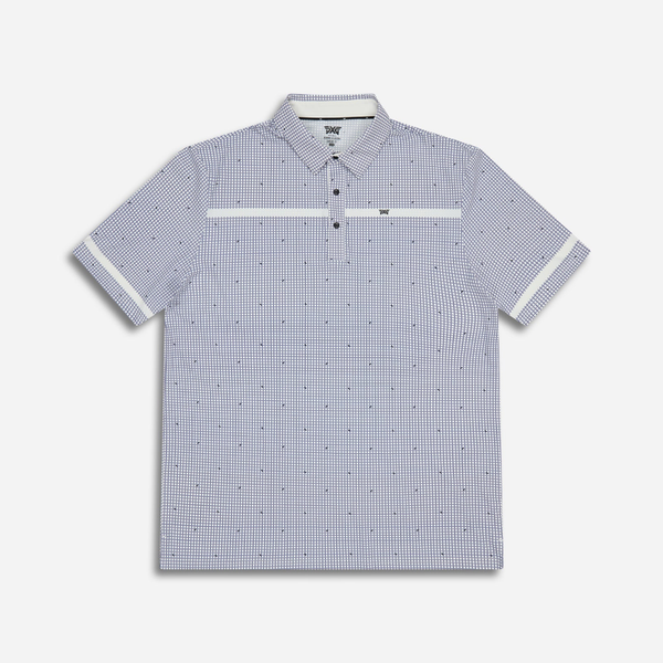 PXG USA Comfort Fit Basket Weave Print Polo
