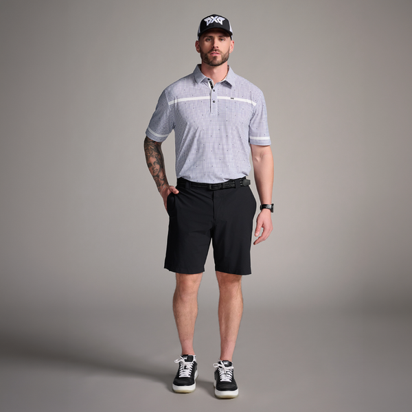 PXG USA Comfort Fit Basket Weave Print Polo