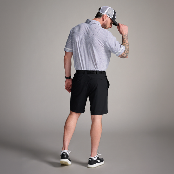 PXG USA Comfort Fit Basket Weave Print Polo