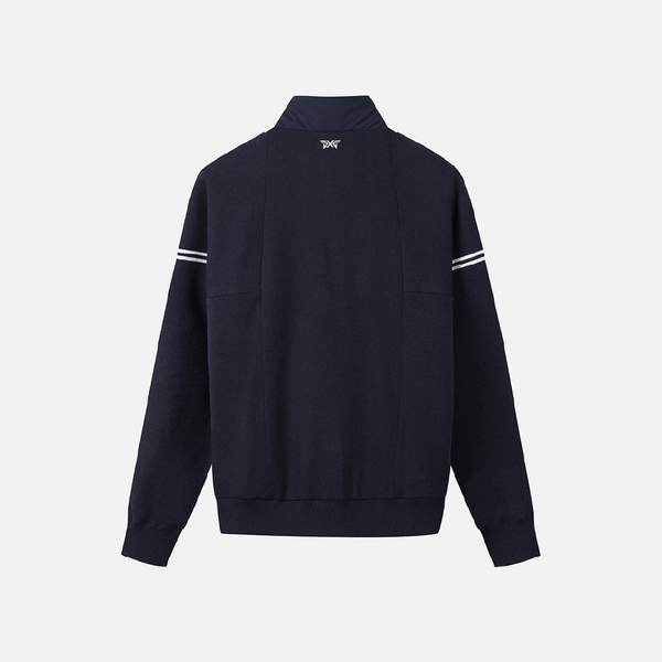 PXG KOREA MEN WINTER LINE POINT HYBRID DOWN SWEATER CARDIGAN