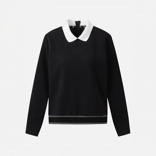 PXG KOREA WOMEN WINTER BACK ZIP COLLAR LONG-SLEEVE