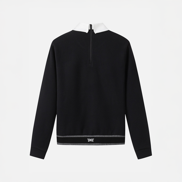 PXG KOREA WOMEN WINTER BACK ZIP COLLAR LONG-SLEEVE