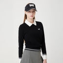 PXG KOREA Women Collared Point Sweater