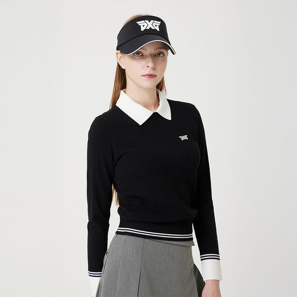 PXG KOREA WOMEN COLLARED POINT SWEATER