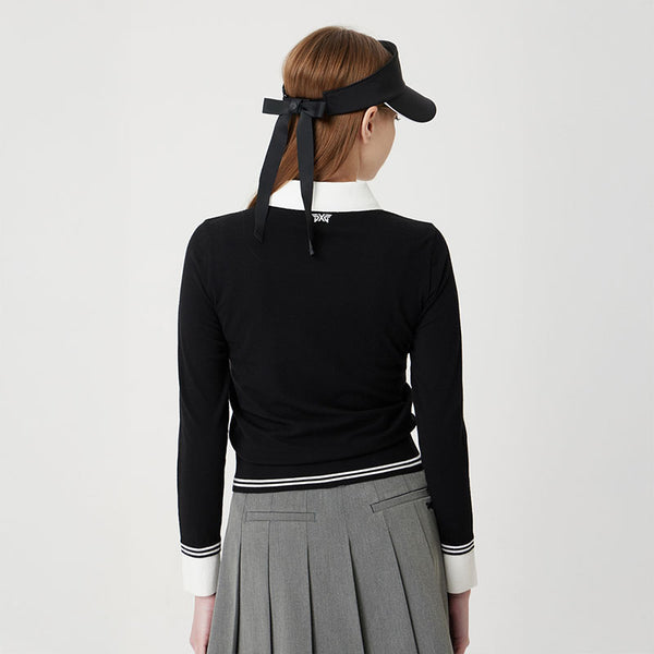 PXG KOREA WOMEN COLLARED POINT SWEATER