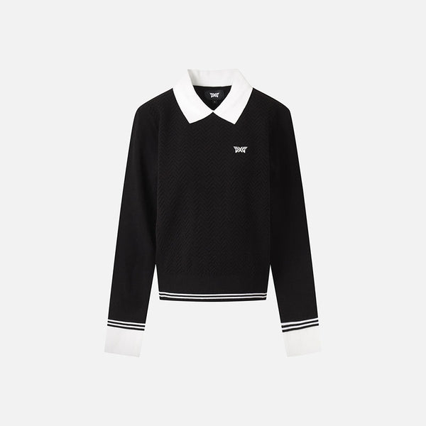 PXG KOREA WOMEN COLLARED POINT SWEATER