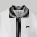 PXG KOREA WOMEN KNIT HYBRID COLLARED SHORT-SLEEVE