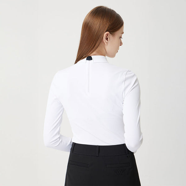 PXG KOREA WOMEN SCARF COLLAR LONG-SLEEVE